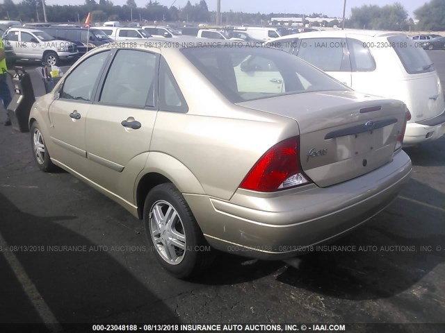 1FAFP34P82W291299 - 2002 FORD FOCUS SE/SE COMFORT GOLD photo 3