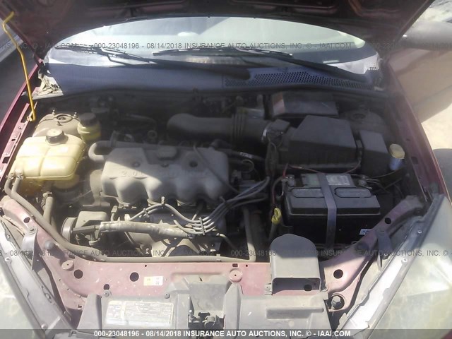 1FAFP33P23W261783 - 2003 FORD FOCUS LX RED photo 10