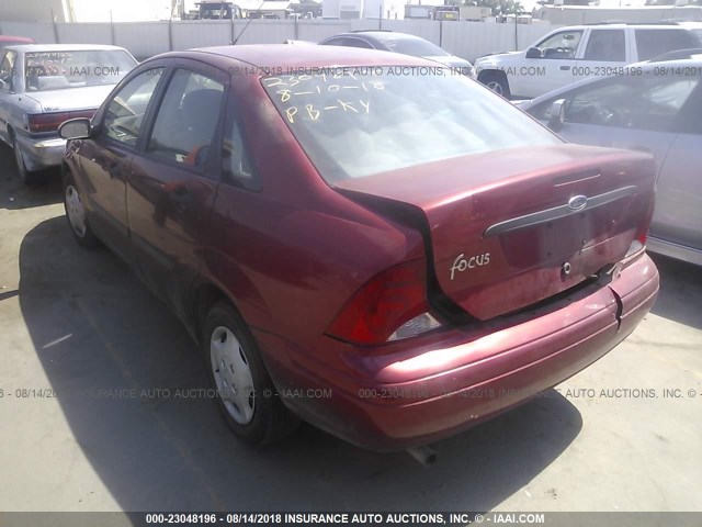 1FAFP33P23W261783 - 2003 FORD FOCUS LX RED photo 3
