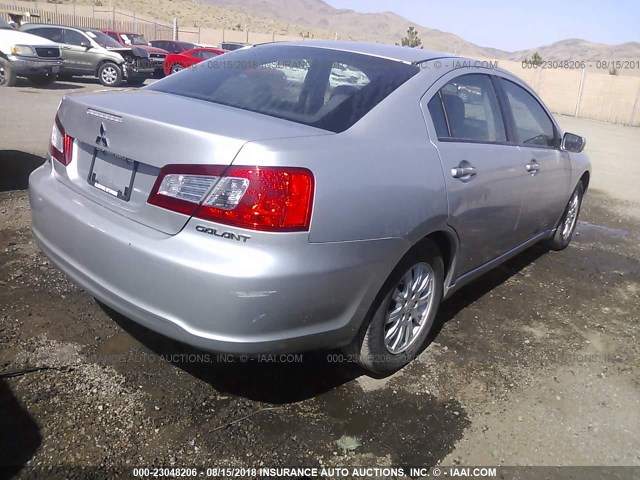 4A32B2FF3CE021102 - 2012 MITSUBISHI GALANT FE SILVER photo 4