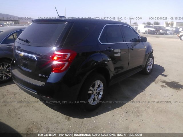 2GNFLEEK1G6250476 - 2016 CHEVROLET EQUINOX LS Կապույտ լուսանկար 4