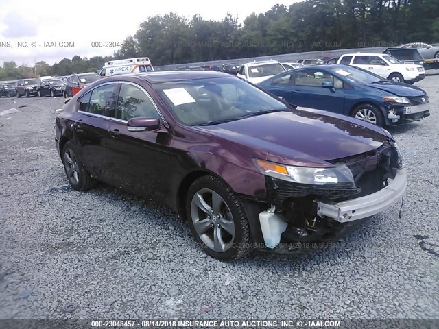 19UUA9F5XDA005262 - 2013 ACURA TL TECH MAROON photo 1