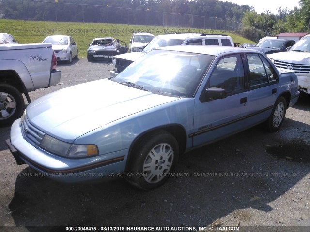 2G1WN54T9M9150092 - 1991 CHEVROLET LUMINA EURO BLUE photo 2