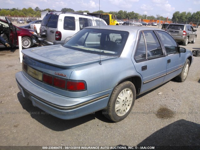 2G1WN54T9M9150092 - 1991 CHEVROLET LUMINA EURO BLUE photo 4