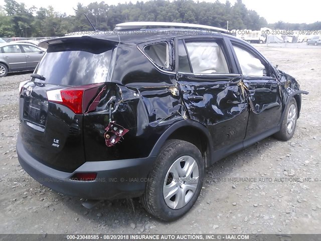 2T3BFREV8FW394416 - 2015 TOYOTA RAV4 LE BLACK photo 4