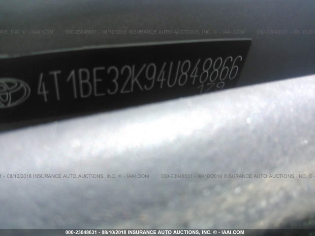 4T1BE32K94U848866 - 2004 TOYOTA CAMRY LE/XLE/SE Qızıl foto 9