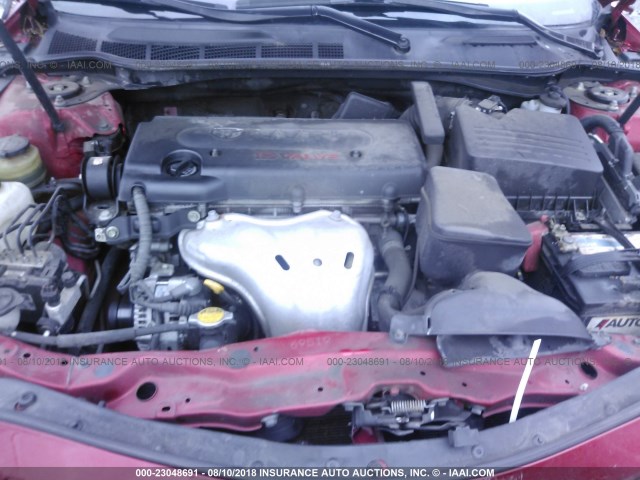 4T4BE46K49R070389 - 2009 TOYOTA CAMRY SE/LE/XLE წითელი ფოტო 10