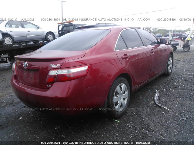 4T4BE46K49R070389 - 2009 TOYOTA CAMRY SE/LE/XLE წითელი ფოტო 4