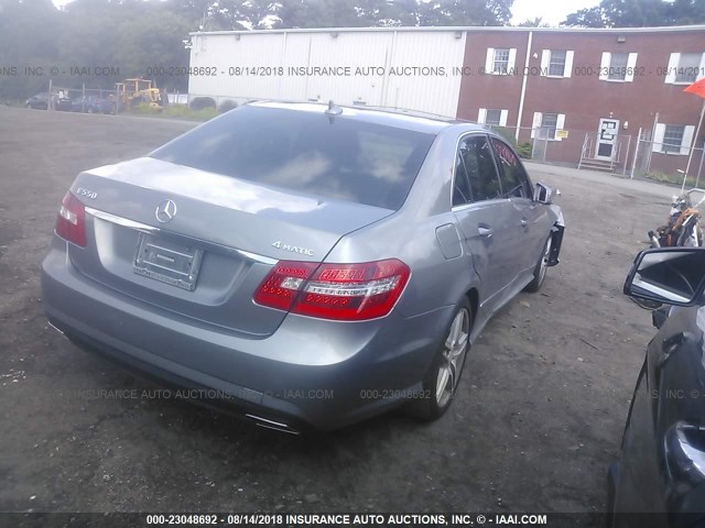 WDDHF9BB3CA550964 - 2012 MERCEDES-BENZ E 550 4MATIC SILVER photo 4