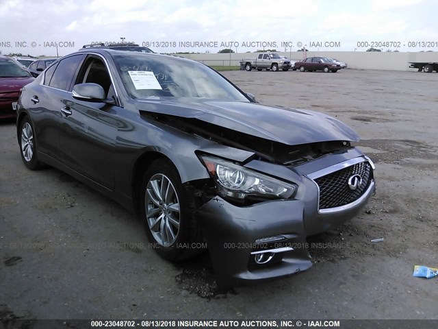 JN1AV7AP6EM691631 - 2014 INFINITI Q50 HYBRID PREMIUM/SPORT GRAY photo 1