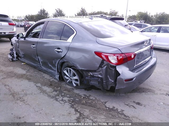 JN1AV7AP6EM691631 - 2014 INFINITI Q50 HYBRID PREMIUM/SPORT GRAY photo 3