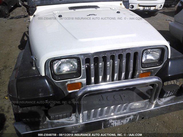 1J4FY19P8SP307056 - 1995 JEEP WRANGLER / YJ S/RIO GRANDE WHITE photo 6