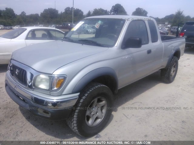 5TEWN72N72Z095687 - 2002 TOYOTA TACOMA XTRACAB GRAY photo 2