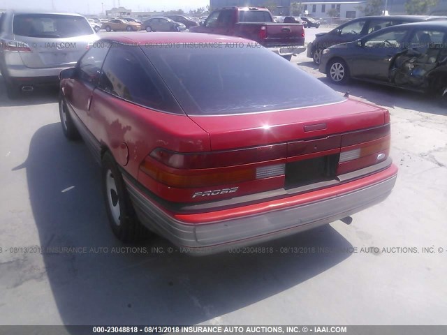 1ZVBT20C5K5153420 - 1989 FORD PROBE GL RED photo 3