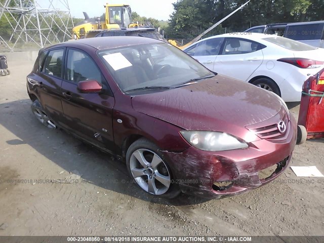 JM1BK143561457466 - 2006 MAZDA 3 HATCHBACK BURGUNDY photo 1