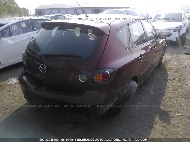 JM1BK143561457466 - 2006 MAZDA 3 HATCHBACK BURGUNDY photo 4