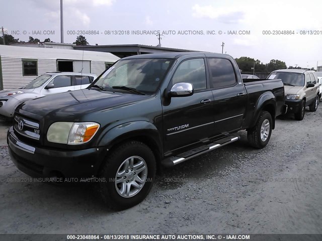 5TBET34166S549671 - 2006 TOYOTA TUNDRA DOUBLE CAB SR5 GREEN photo 2