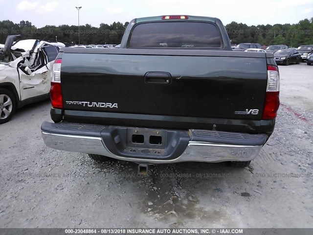 5TBET34166S549671 - 2006 TOYOTA TUNDRA DOUBLE CAB SR5 GREEN photo 6