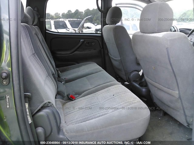 5TBET34166S549671 - 2006 TOYOTA TUNDRA DOUBLE CAB SR5 GREEN photo 8