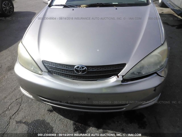 JTDBE32KX30169277 - 2003 TOYOTA CAMRY LE/XLE GOLD photo 6