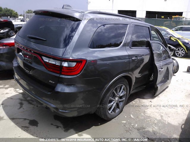 1C4RDHDG6JC323681 - 2018 DODGE DURANGO GT GRAY photo 4