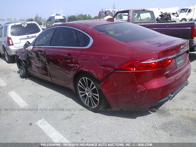 SAJBE4BV1GCY07924 - 2016 JAGUAR XF PRESTIGE RED photo 3