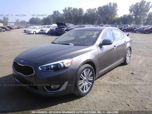 KNALN4D76E5166124 - 2014 KIA CADENZA PREMIUM/LIMITED BEIGE photo 2