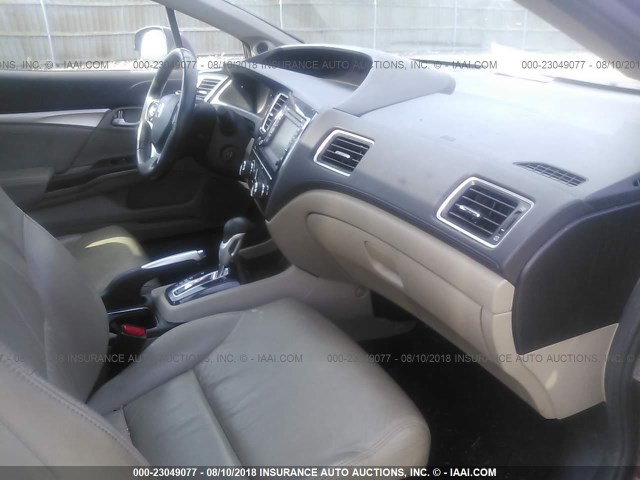 2HGFB2F90DH516223 - 2013 HONDA CIVIC EXL MAROON photo 5