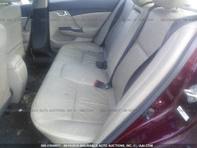 2HGFB2F90DH516223 - 2013 HONDA CIVIC EXL MAROON photo 8