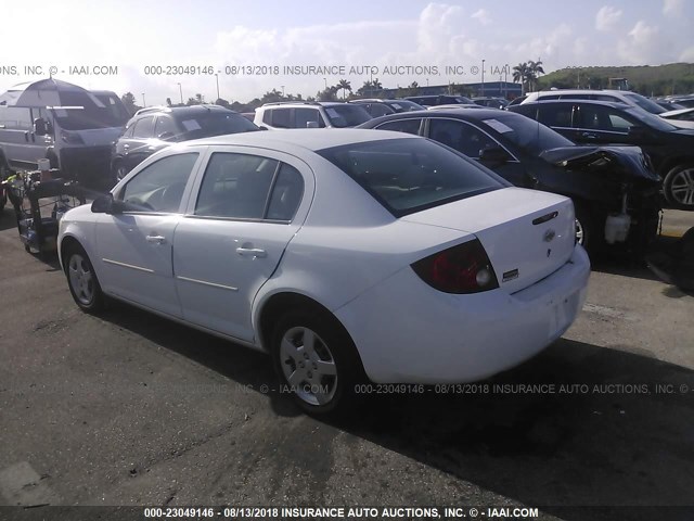 1G1AK52FX57536118 - 2005 CHEVROLET COBALT WHITE photo 3