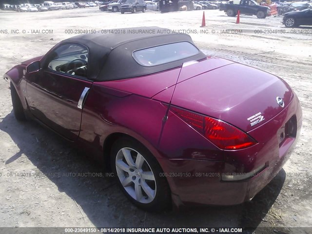 JN1AZ36A04T003483 - 2004 NISSAN 350Z ROADSTER RED photo 3