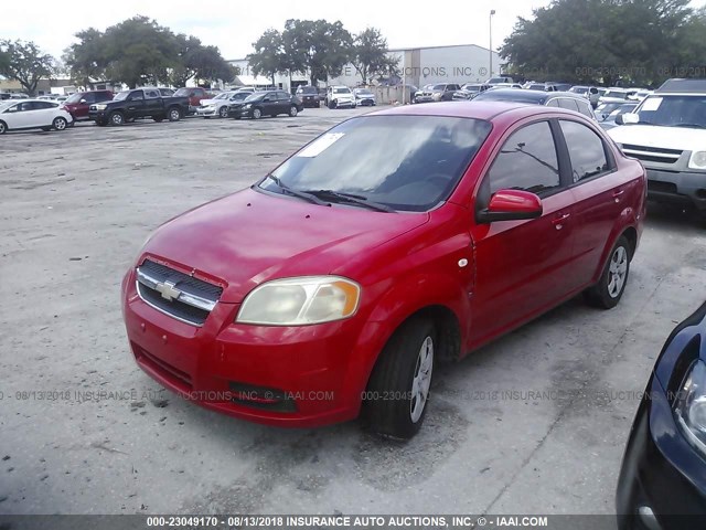KL1TD56628B089944 - 2008 CHEVROLET AVEO LS RED photo 2