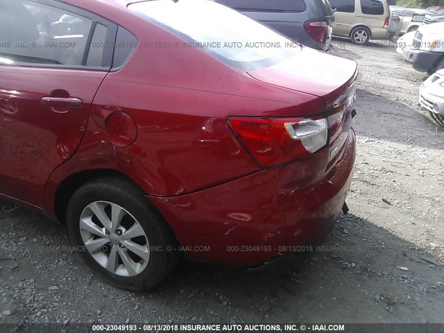 KNADN4A31D6155840 - 2013 KIA RIO EX/SX RED photo 6