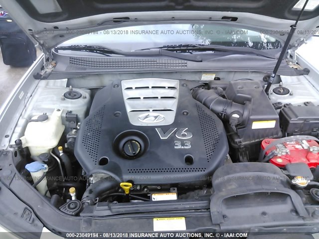 5NPEU46F47H223880 - 2007 HYUNDAI SONATA SE/LIMITED GRAY photo 10