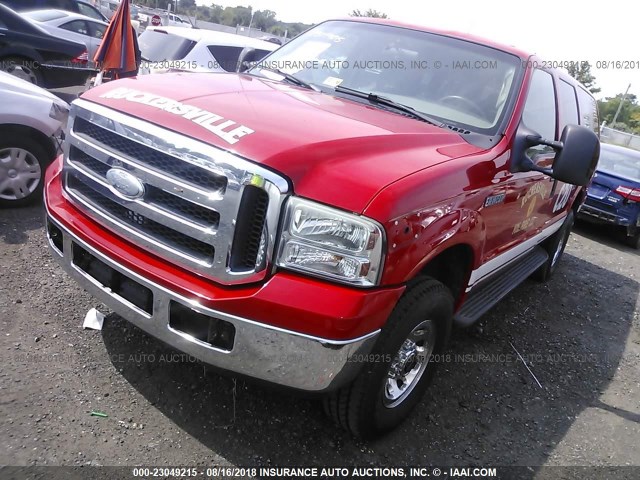 1FMNU41S25EA85253 - 2005 FORD EXCURSION XLT RED photo 2