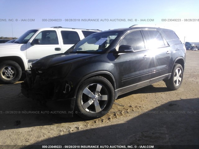 1GKKRRED6CJ424168 - 2012 GMC ACADIA SLT-1 Чорний фото 2