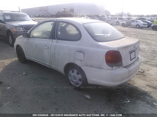 JTDAT123930261348 - 2003 TOYOTA ECHO WHITE photo 3