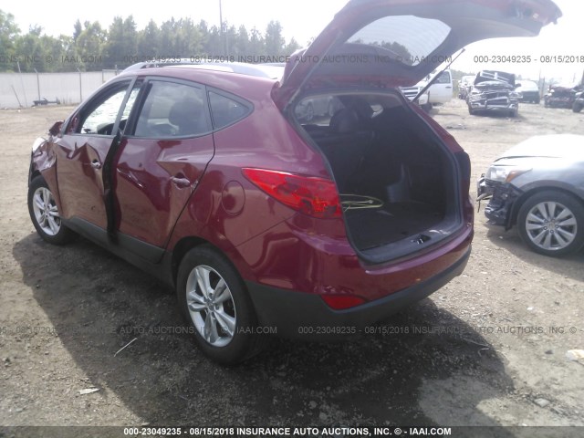 KM8JU3AC1DU728231 - 2013 HYUNDAI TUCSON GLS/LIMITED RED photo 3