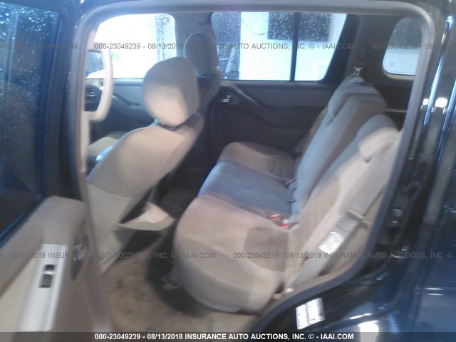 5N1AR18WX7C640133 - 2007 NISSAN PATHFINDER LE/SE/XE BLACK photo 8