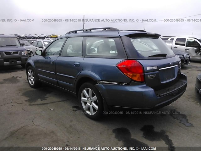 4S4BP62C567350234 - 2006 SUBARU LEGACY OUTBACK 2.5I LIMITED BLUE photo 3