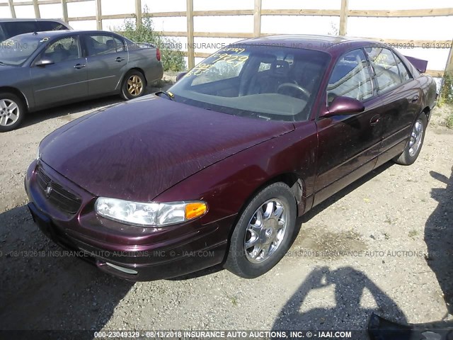 2G4WB55K121150858 - 2002 BUICK REGAL LS BURGUNDY photo 2