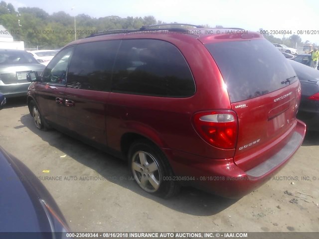 2D8GP44LX7R195502 - 2007 DODGE GRAND CARAVAN SXT RED photo 3