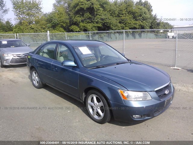 5NPEU46F57H164368 - 2007 HYUNDAI SONATA SE/LIMITED BLUE photo 1