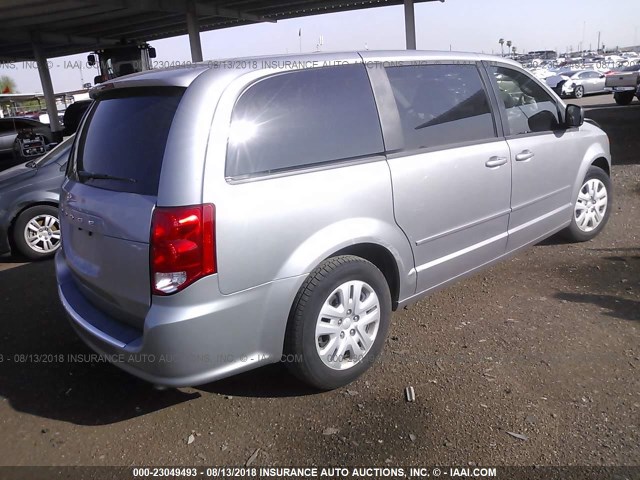 2C4RDGBG1ER406798 - 2014 DODGE GRAND CARAVAN SE SILVER photo 4