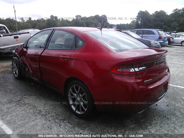 1C3CDFBB0ED768228 - 2014 DODGE DART SXT RED photo 3