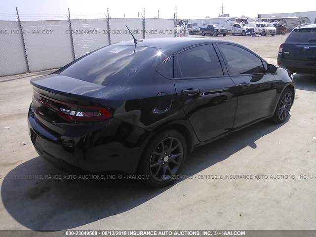 1C3CDFAA3GD530093 - 2016 DODGE DART SE BLACK photo 4