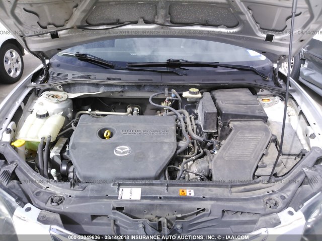 JM1BK32F781834696 - 2008 MAZDA 3 I SILVER photo 10