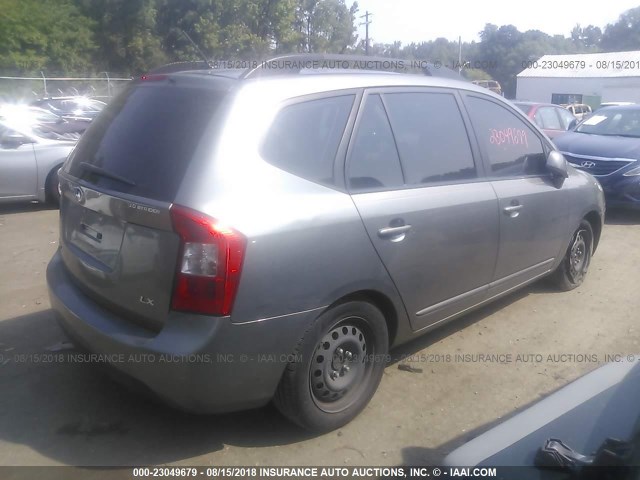 KNAFG528297231747 - 2009 KIA RONDO LX/EX GRAY photo 4