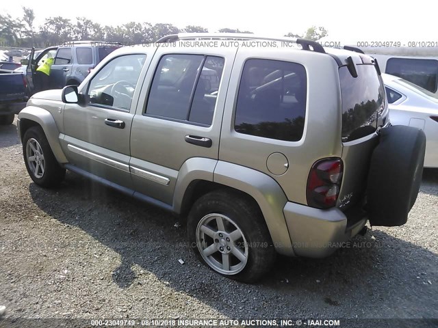 1J4GL58K87W521719 - 2007 JEEP LIBERTY LIMITED GOLD photo 3