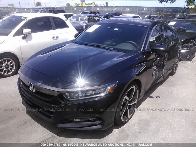 1HGCV2E31JA002320 - 2018 HONDA ACCORD SPORT BLACK photo 2